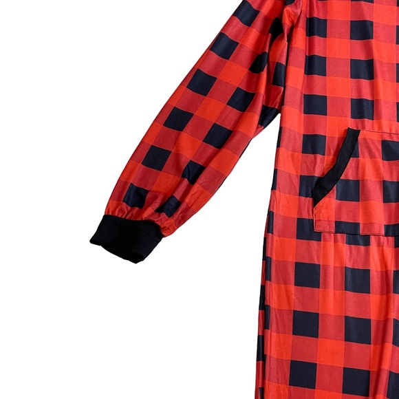 Christmas Pajamas Onesie Buffalo Plaid Large - Picture 5 of 9